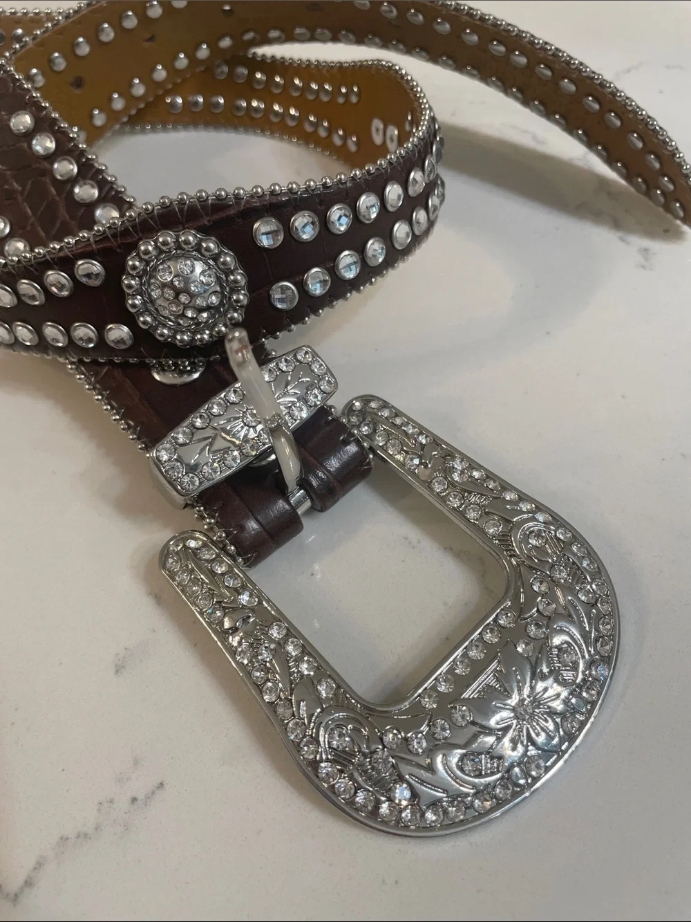Nocona Girl's Scalloped Rhinestone Concho Belt
